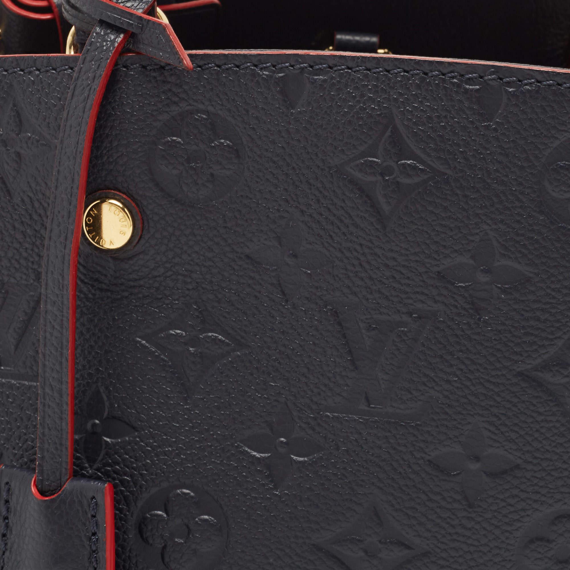 Louis Vuitton Celeste Monogram Empreinte Leather Montaigne BB Bag For Sale 10