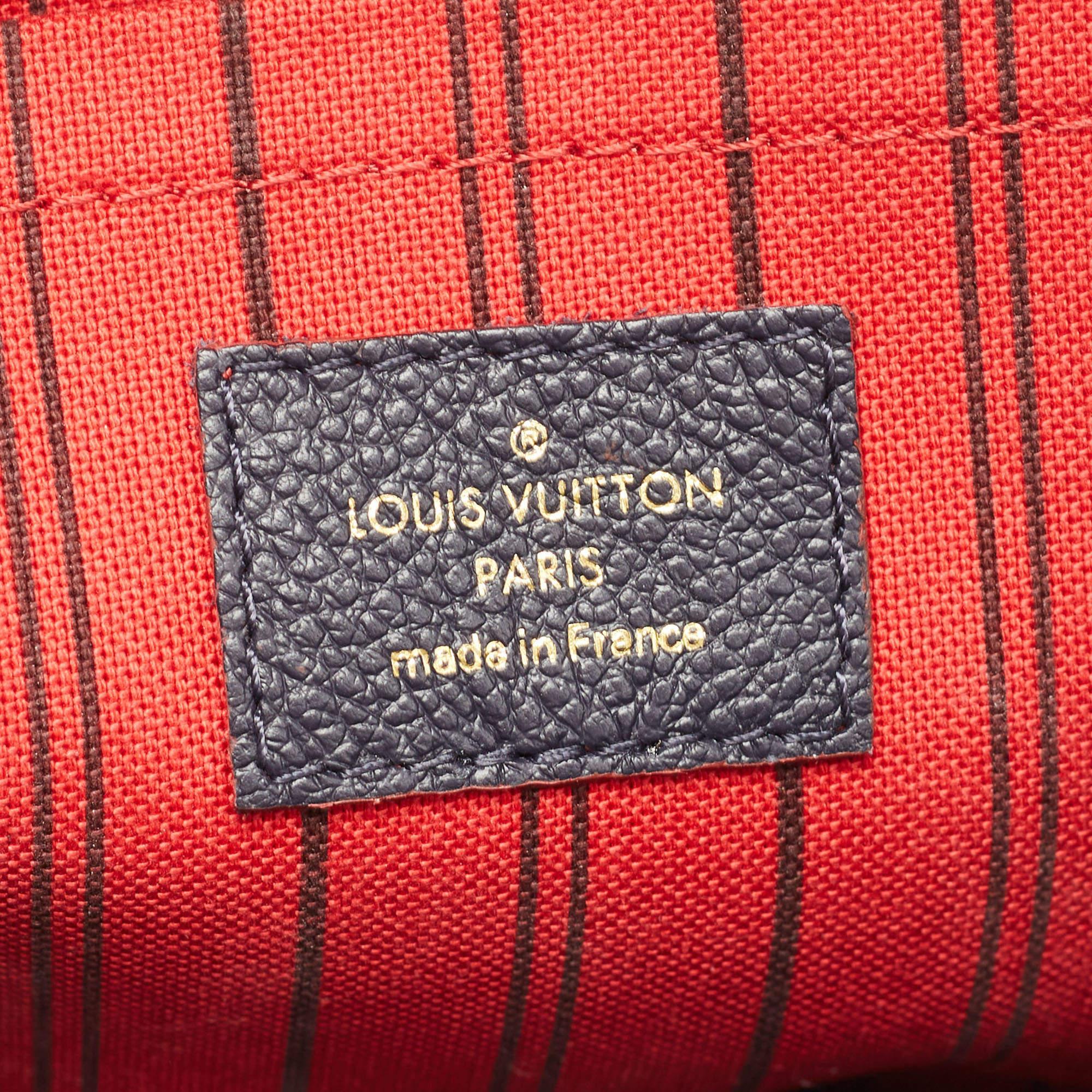 Louis Vuitton Celeste Monogram Empreinte Leather Montaigne BB Bag For Sale 2