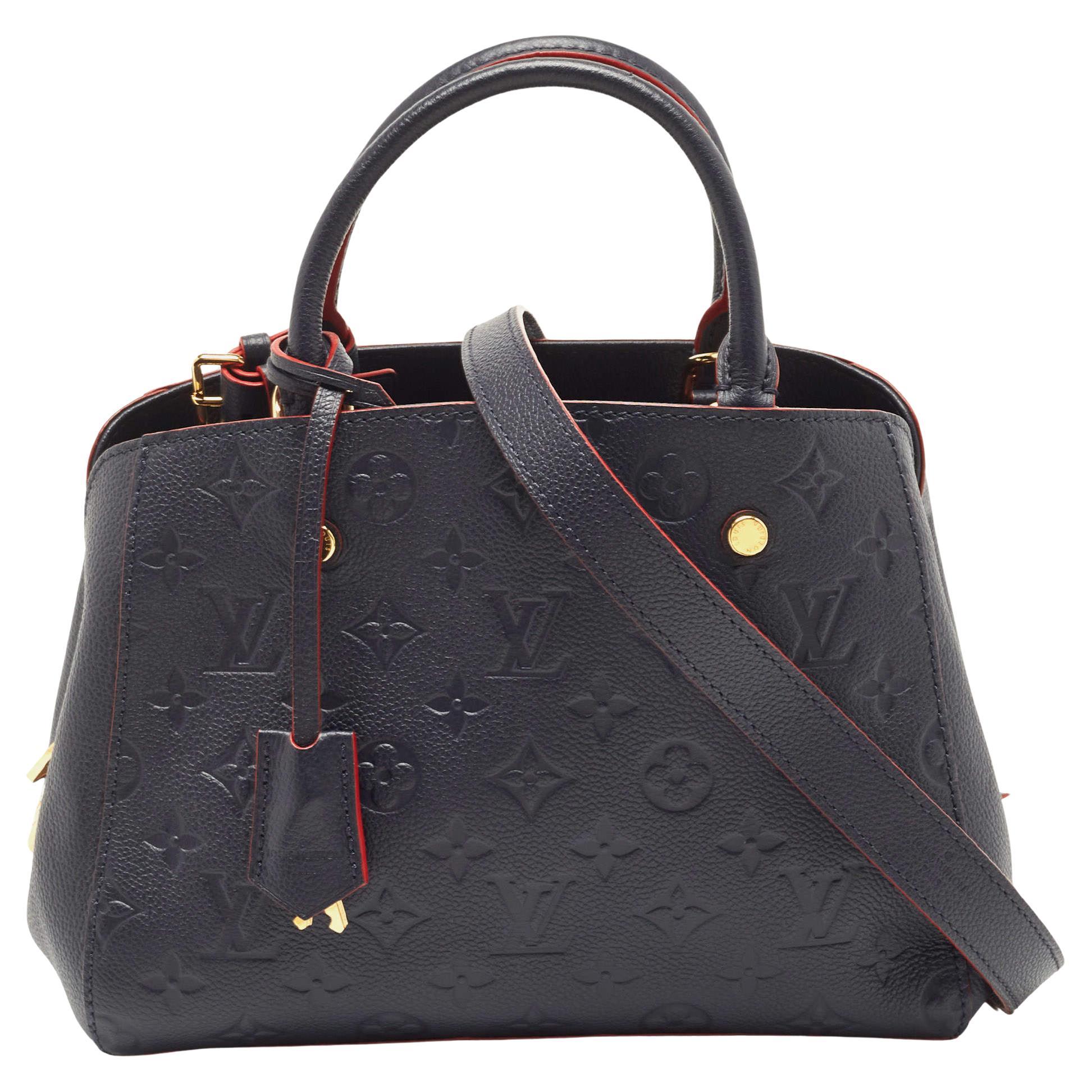 Louis Vuitton Celeste Monogram Empreinte Leather Montaigne BB Bag For Sale