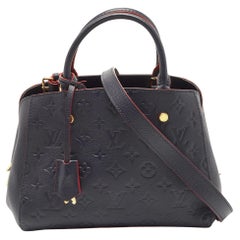 Used Louis Vuitton Celeste Monogram Empreinte Leather Montaigne BB Bag