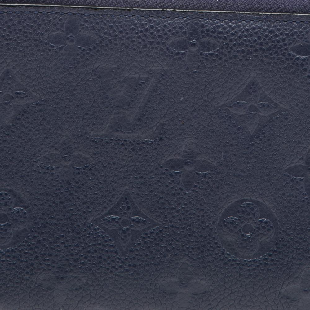 Black Louis Vuitton Celeste Monogram Empreinte Leather Zippy Wallet