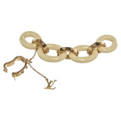 Louis Vuitton Ceramic and Gold Bracelet with Incorporated in the Design