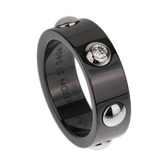 Louis Vuitton Ceramic Platinum Diamond Band Ring