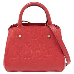 Louis Vuitton Cerise Empreinte Leather Nano Montaigne Bag