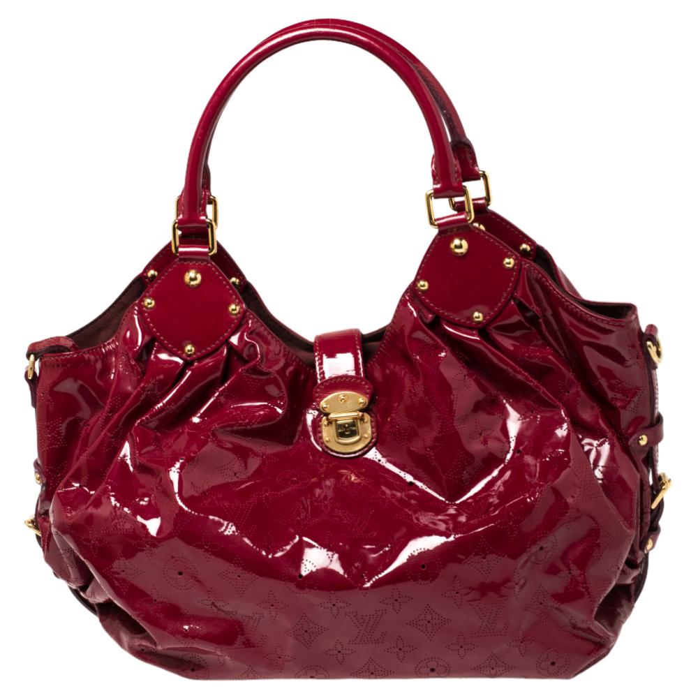 Louis Vuitton Houston Red Vernis Leather Hand Bag at 1stDibs