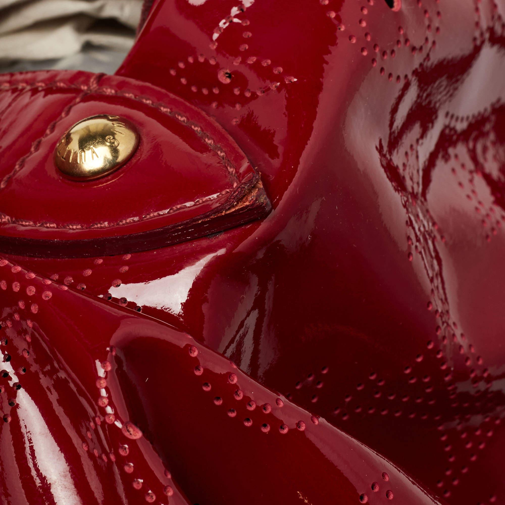 Louis Vuitton Cerise Mahina Patent Leather Surya XL Bag 2