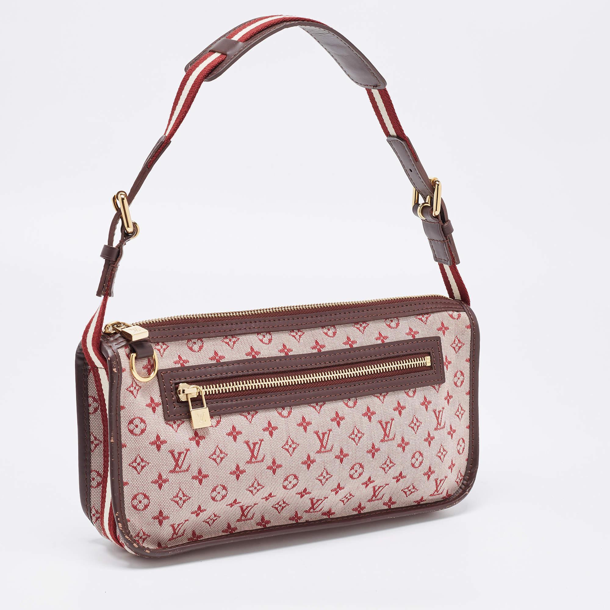 Louis Vuitton Cerise Mini Lin Monogram Kathleen Pochette Bag In Good Condition In Dubai, Al Qouz 2