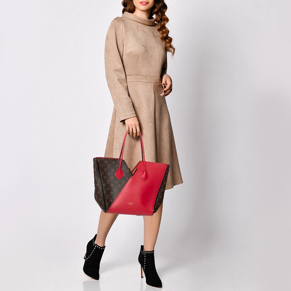 Red Louis Vuitton Cerise Monogram Canvas and Leather Kimono Bag
