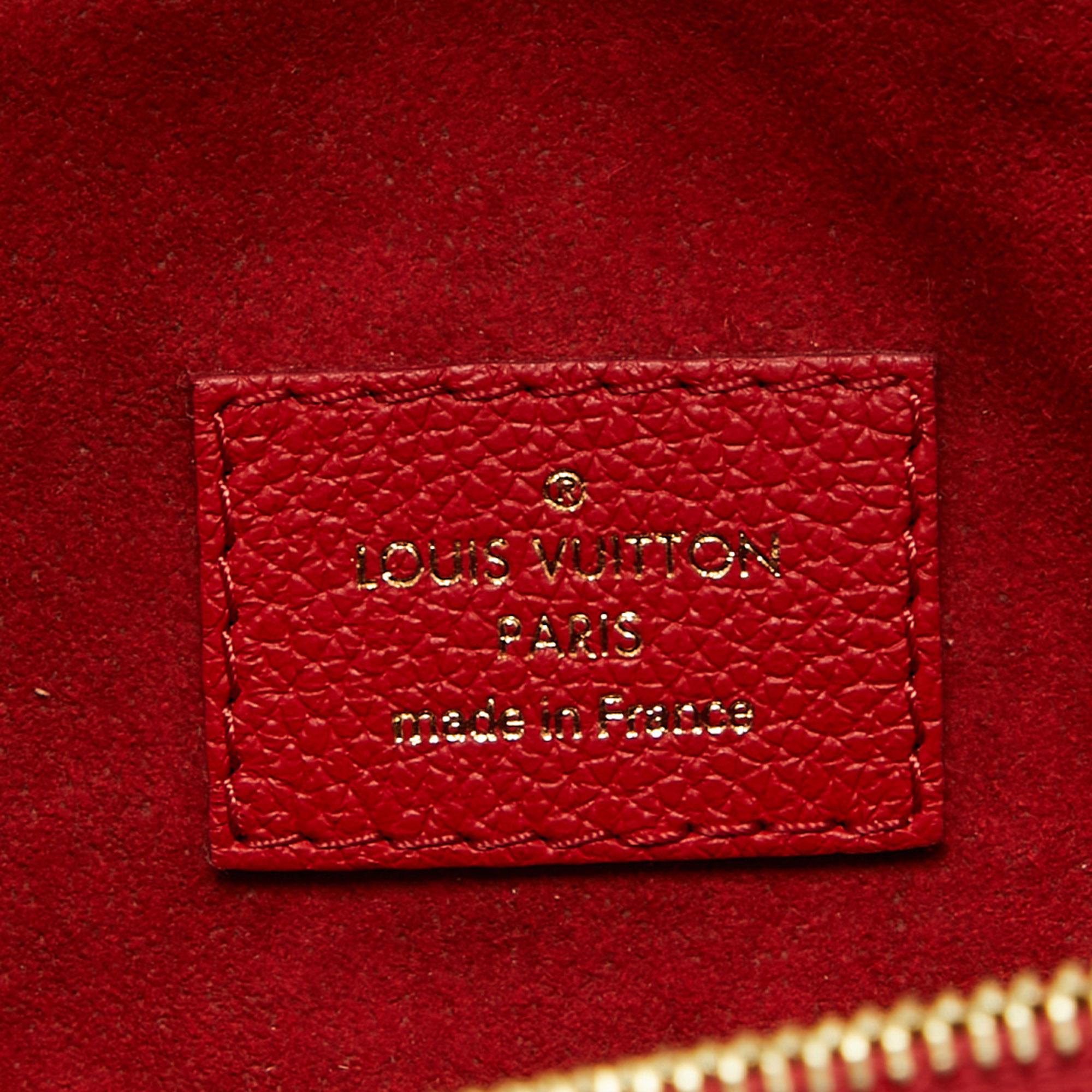 Louis Vuitton Cerise Monogramm Tasche aus Segeltuch und Leder Victoire Damen im Angebot
