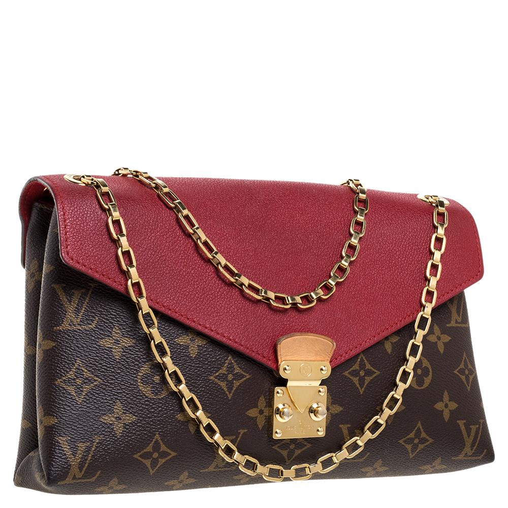 Louis Vuitton Cerise Monogram Canvas Pallas Chain Bag In Fair Condition In Dubai, Al Qouz 2