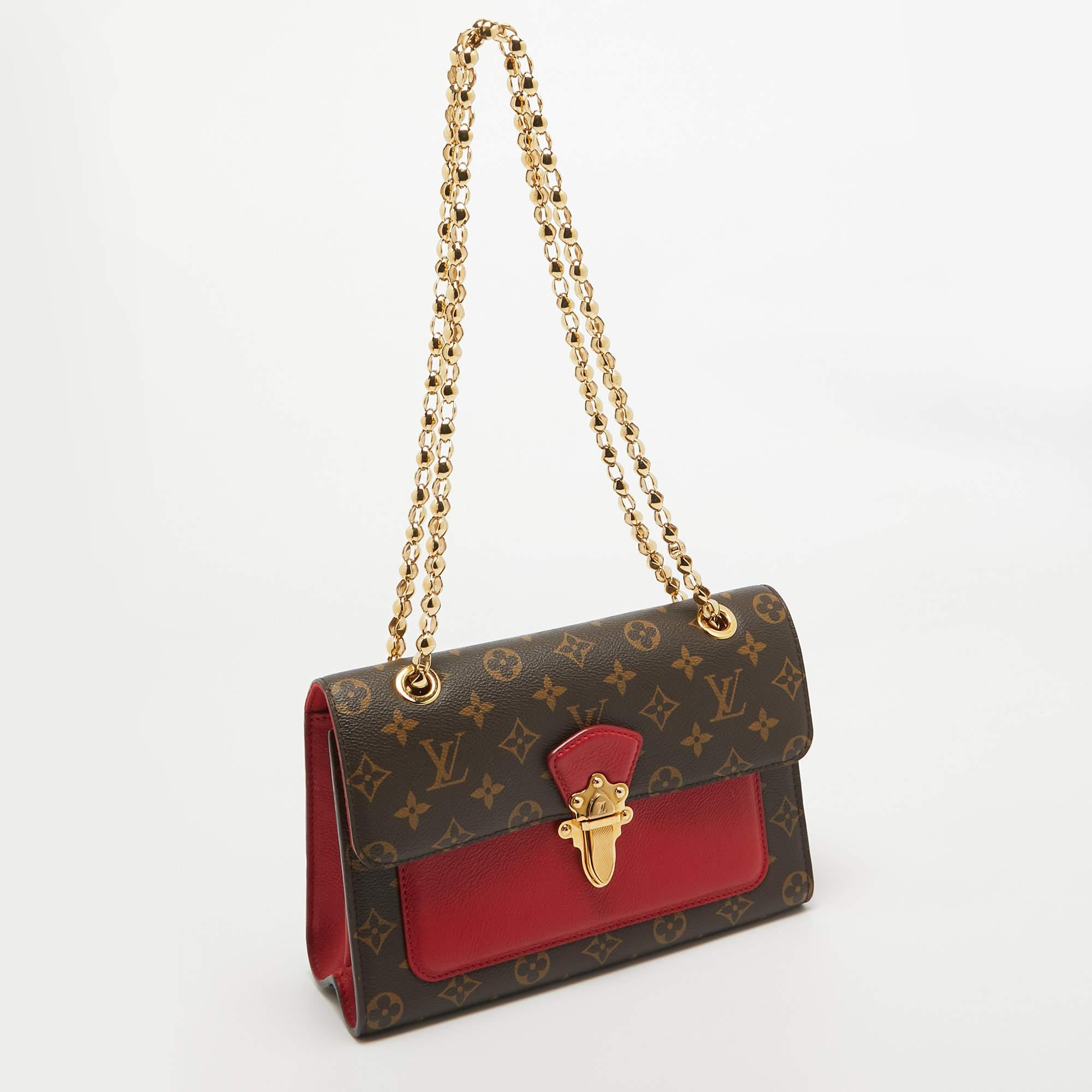 Brown Louis Vuitton Cerise Monogram Canvas Victoire Bag