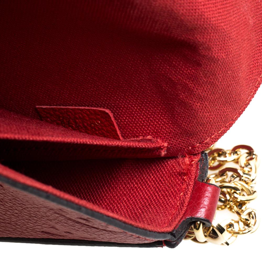 Women's Louis Vuitton Cerise Monogram Empreinte Leather Pochette Felicie Bag