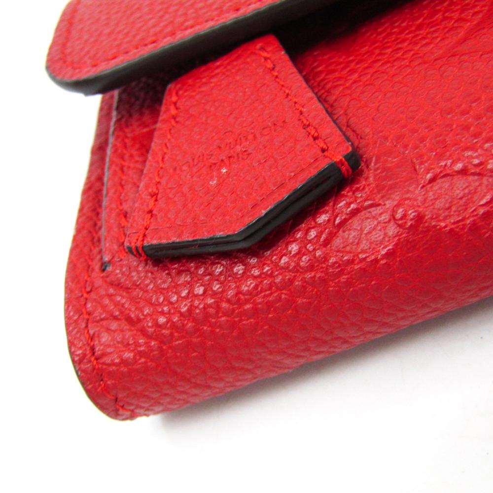 Louis Vuitton Cerise Monogram Empreinte Pont Neuf Compact Wallet In Good Condition In Dubai, Al Qouz 2