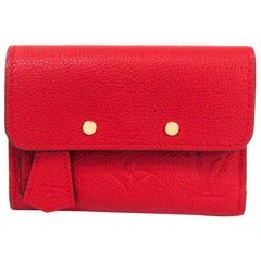 Louis Vuitton Cerise Monogram Empreinte Pont Neuf Compact Wallet