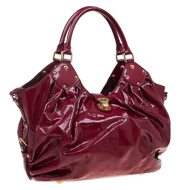 Brown Louis Vuitton Cerise Monogram Patent Leather Surya L Bag