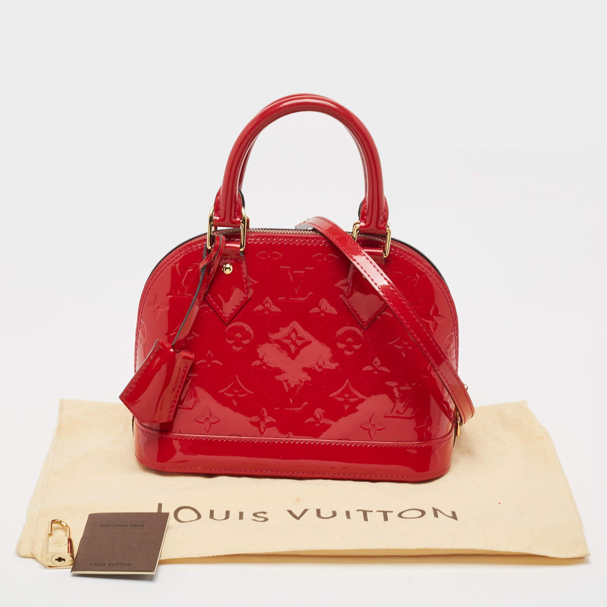 Women's Louis Vuitton Cerise Monogram Vernis Alma BB Bag