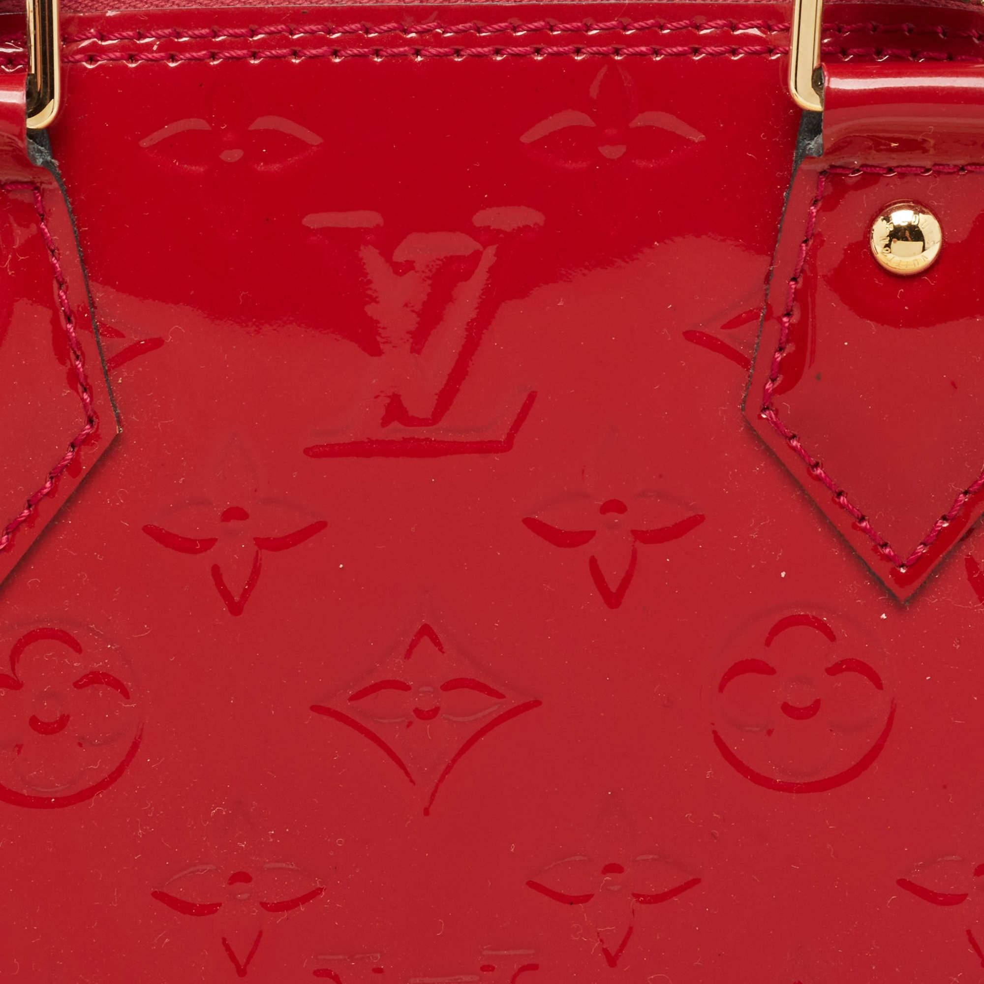 Louis Vuitton Cerise Monogram Vernis Alma BB Bag 1