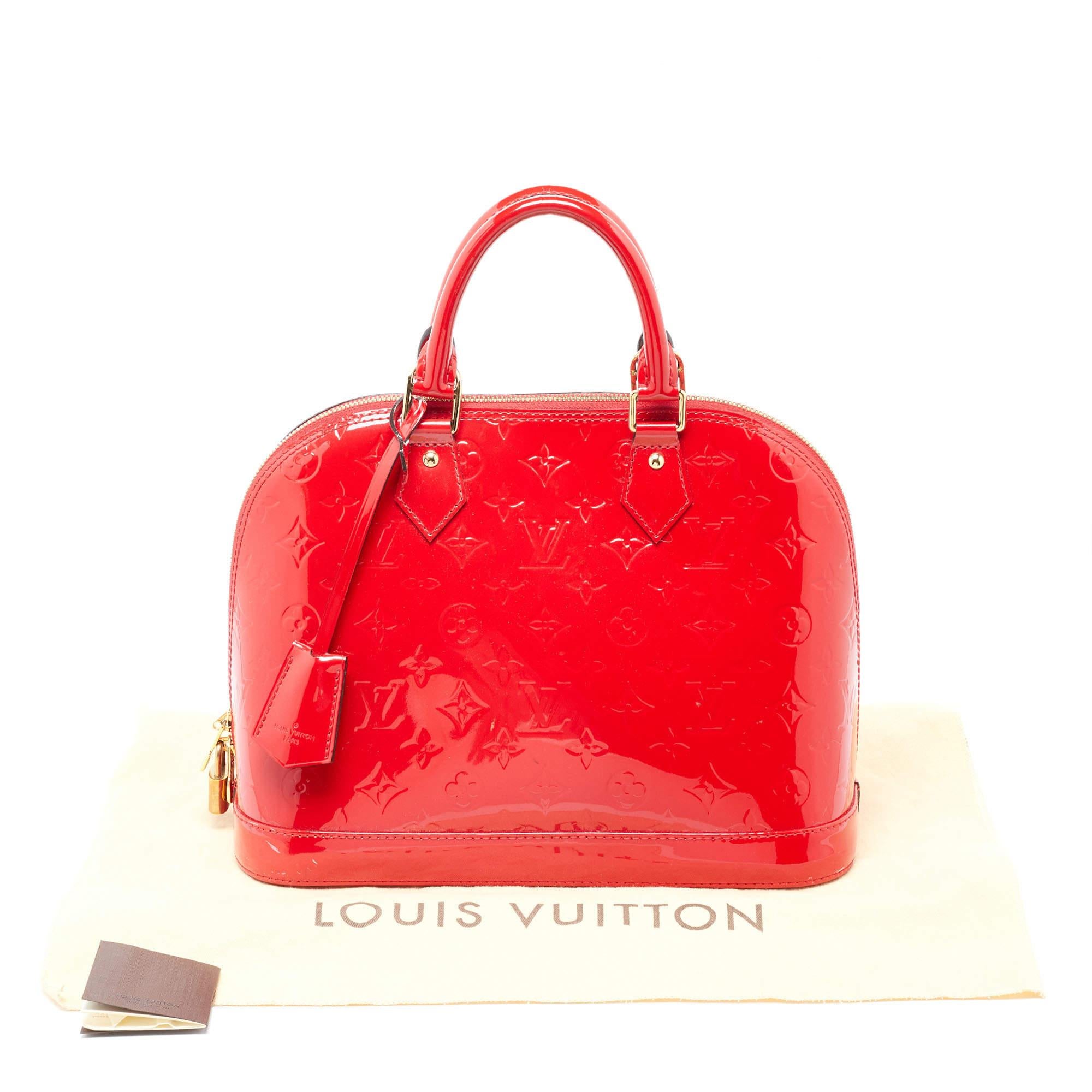 Louis Vuitton Cerise Monogram Vernis Alma PM Bag 5