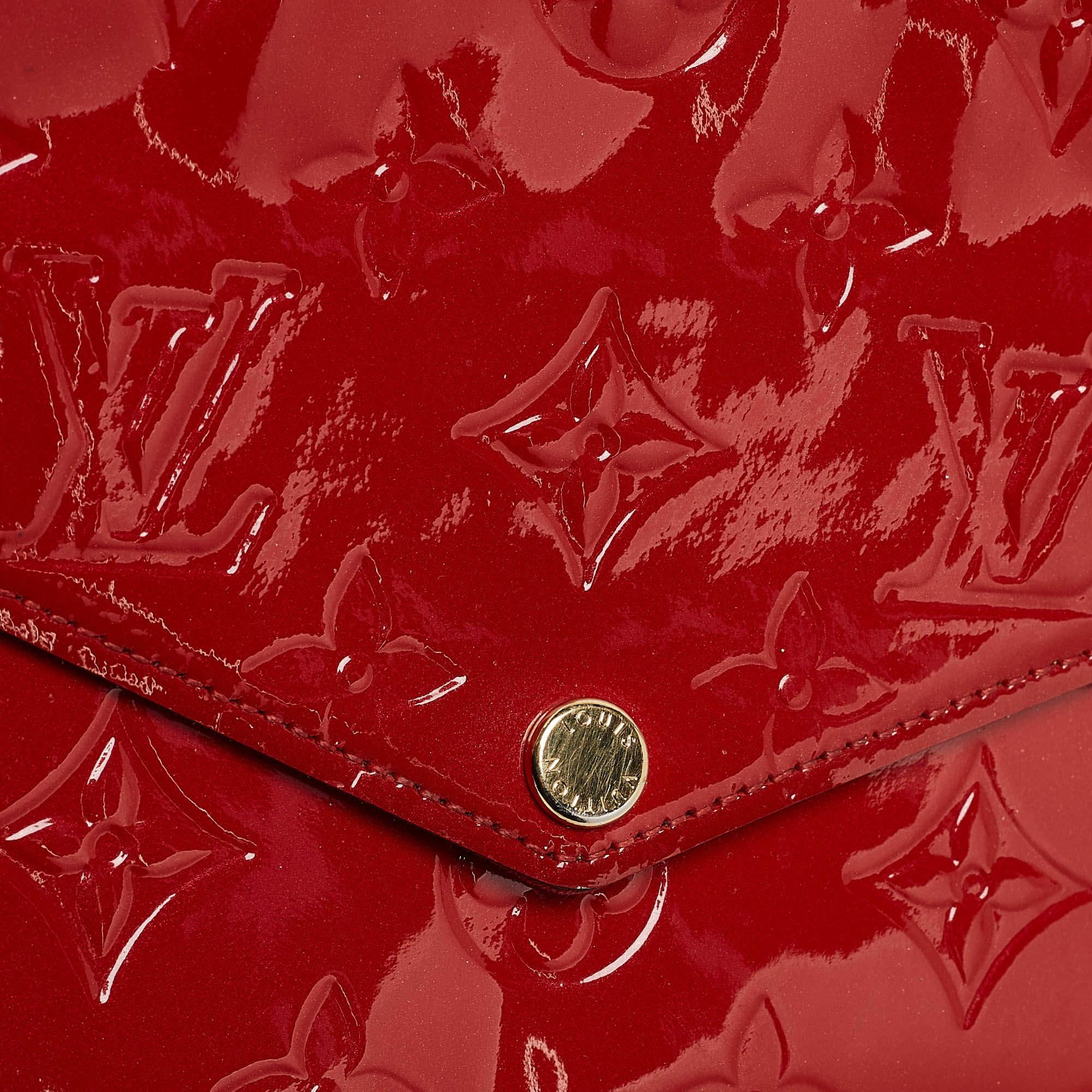 Women's Louis Vuitton Cerise Monogram Vernis Felicie GM Pochette