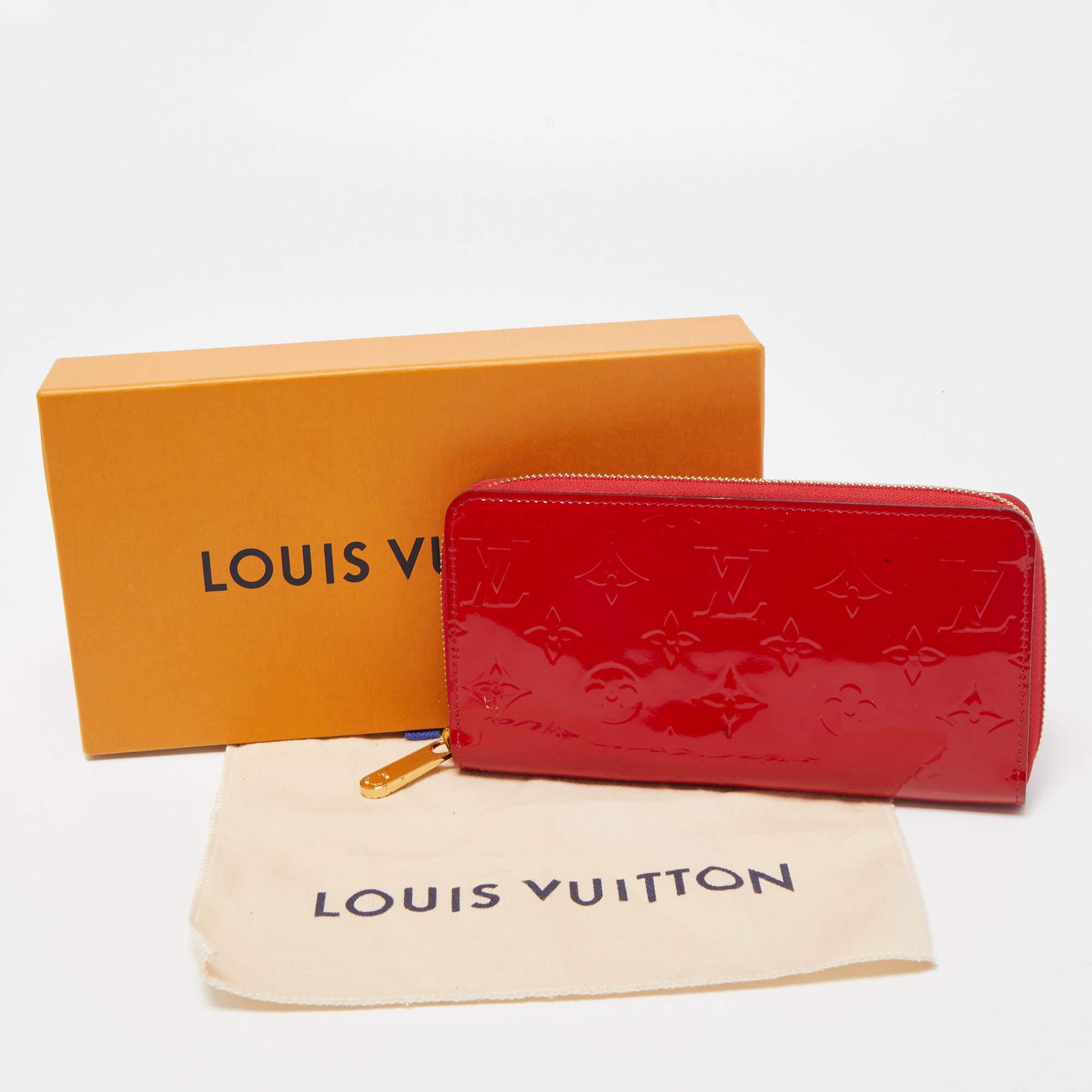 Louis Vuitton Cerise Monogram Vernis Zippy Wallet 7