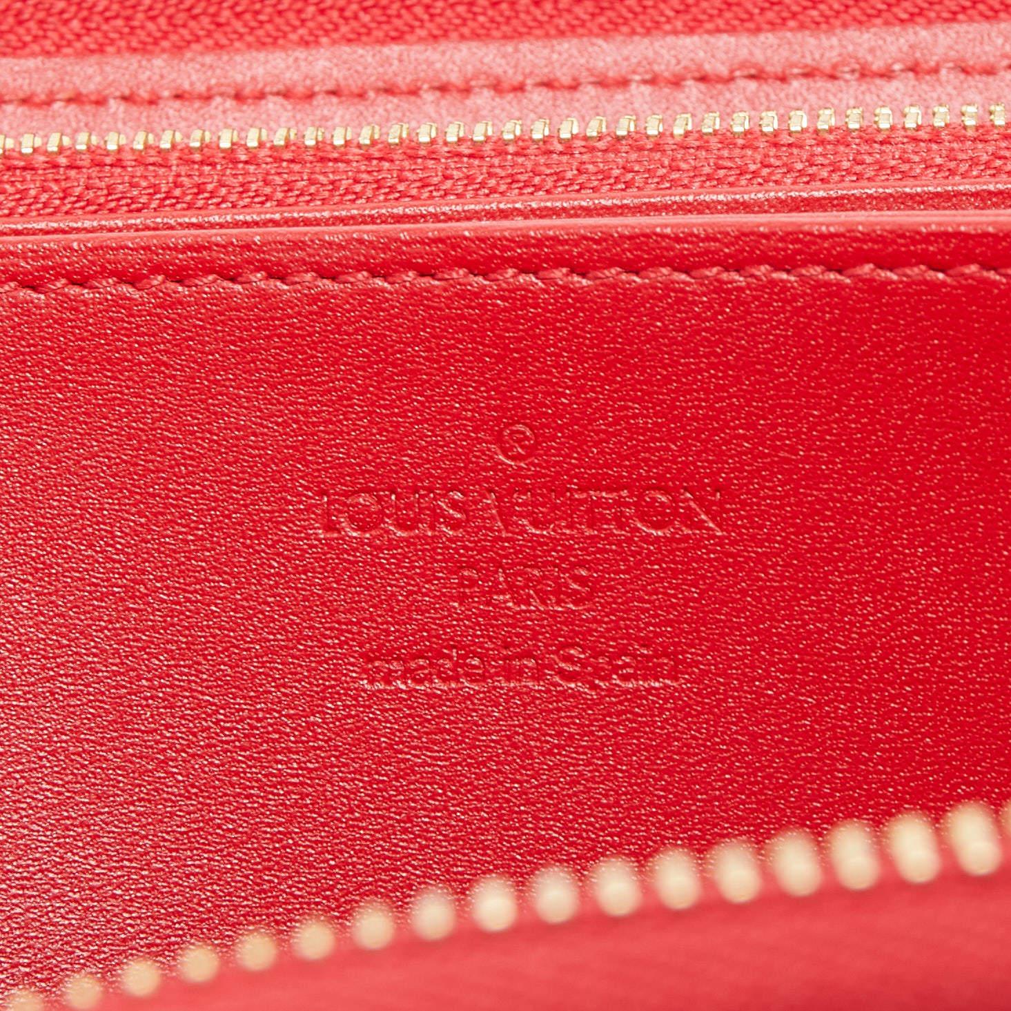 Louis Vuitton Cerise Monogram Vernis Zippy Wallet 4