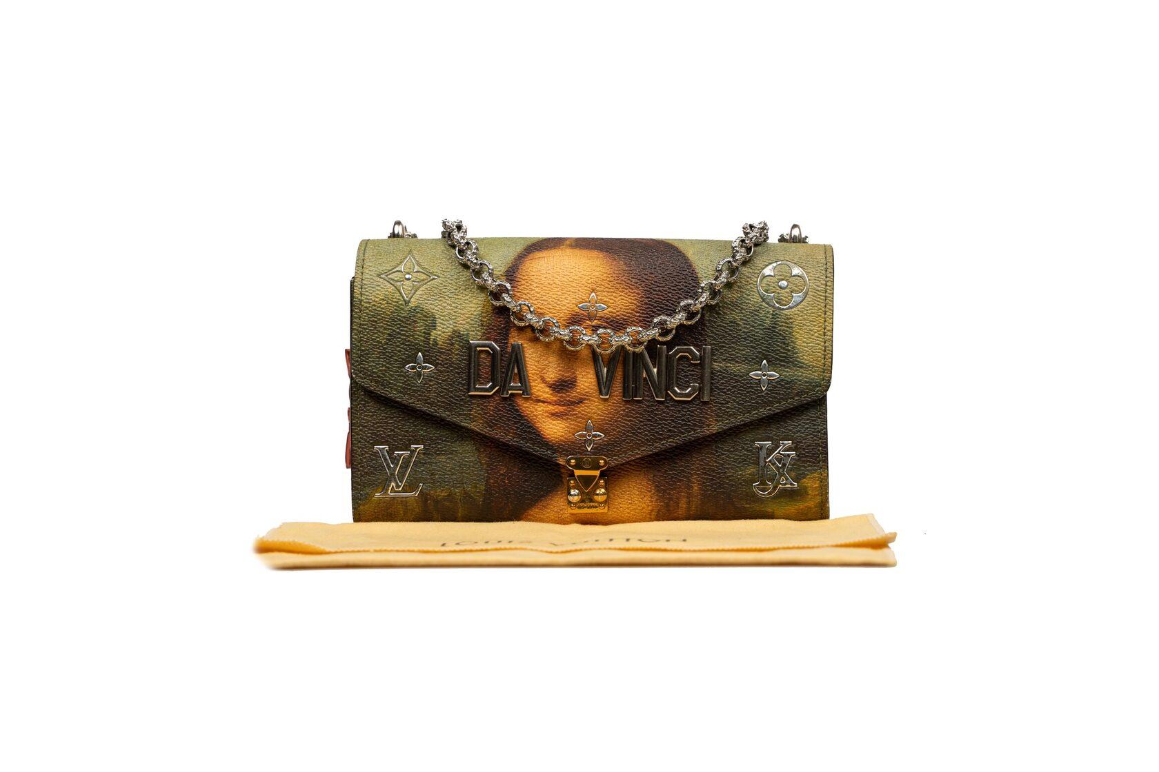 Louis Vuitton Chain Bag Limited Edition with designer Jeff Coons - Da Vinci For Sale 10
