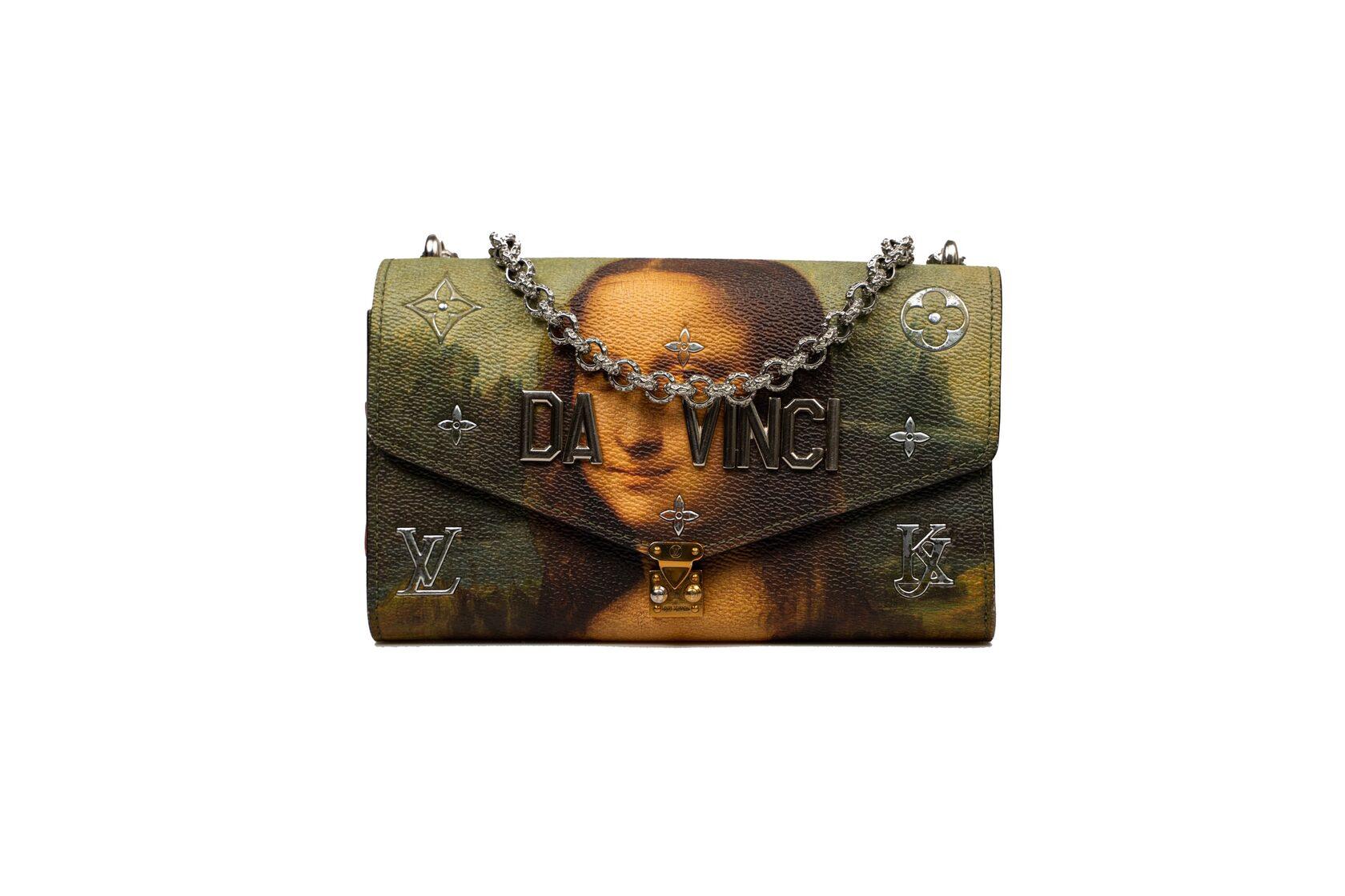 Louis Vuitton Chain Bag Limited Edition with designer Jeff Coons - Da Vinci For Sale 11