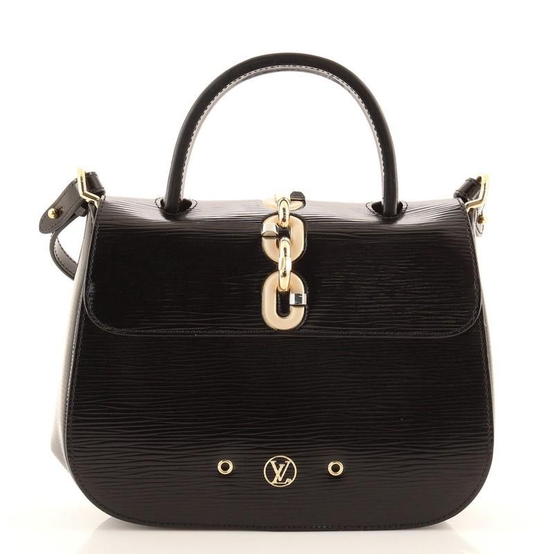 Black Louis Vuitton Chain It Handbag Epi Leather PM