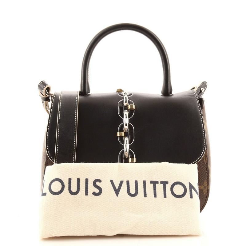 Black Louis Vuitton Chain It Handbag Monogram Canvas with Leather PM