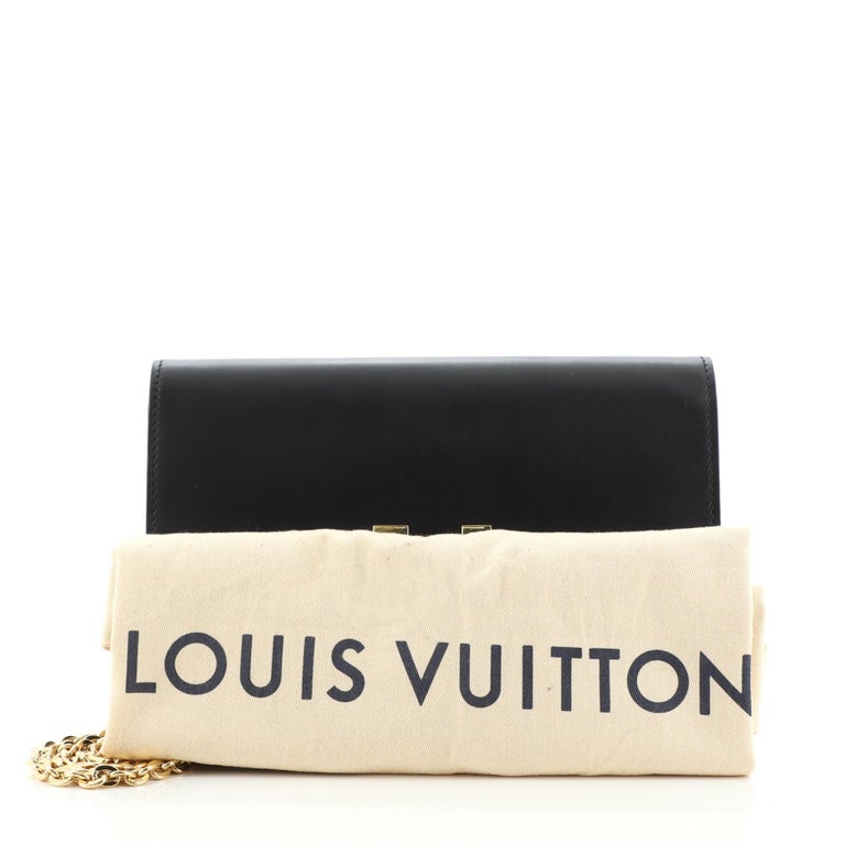 Louis Vuitton Chain Louise Clutch Leather GM Neutral 65203488