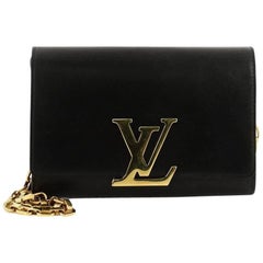 Louis Vuitton Chain Louise Clutch Leather GM