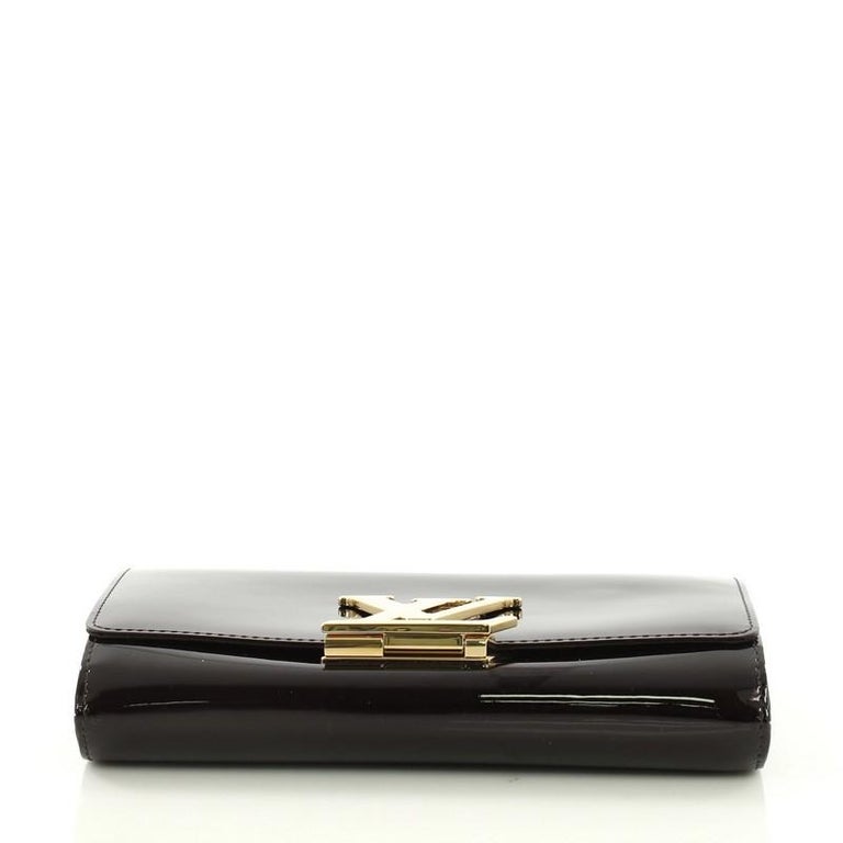 Louis Vuitton Chain Louise Clutch Patent GM at 1stdibs