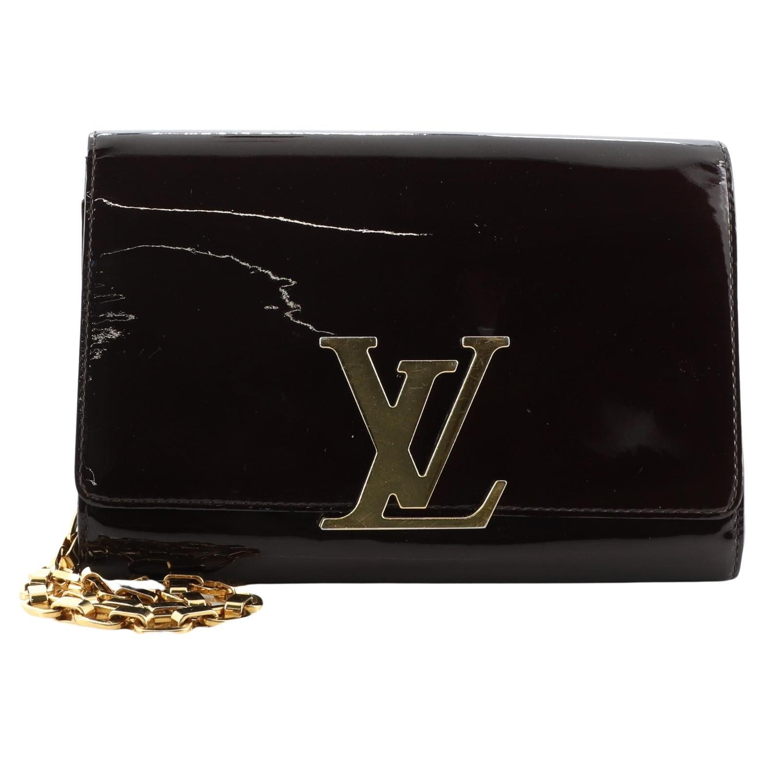 Louis Vuitton Chain Louise Clutch Patent GM