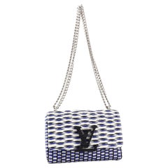 Louis Vuitton Chain Louise Smoke Clutch Quilted Leather