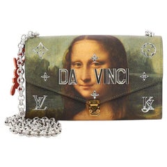 Louis Vuitton Chain Wallet Limited Edition Jeff Koons Da Vinci Print Canvas