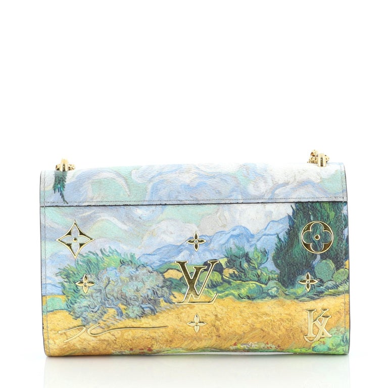 Louis Vuitton Chain Wallet Limited Edition Jeff Koons Van Gogh Print Canvas For Sale at 1stdibs