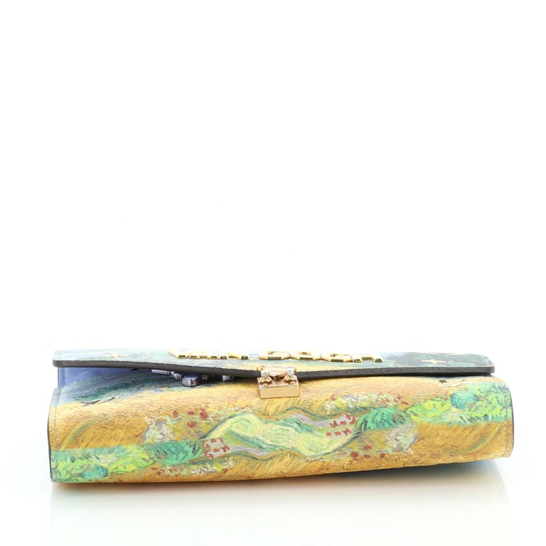 Louis Vuitton Chain Wallet Limited Edition Jeff Koons Van Gogh Print Canvas For Sale at 1stdibs
