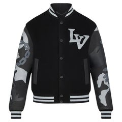 Louis Vuitton Chains Camo Varsity Wool Logo Jacket