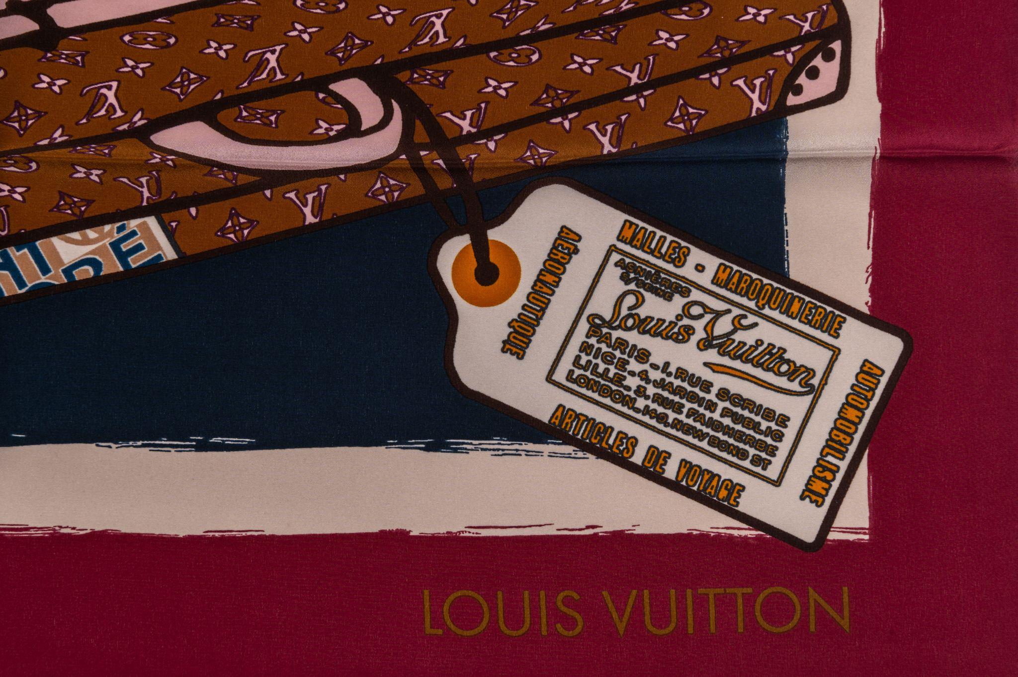 Brown Louis Vuitton CHÂLE Monogram Silk Scarf For Sale