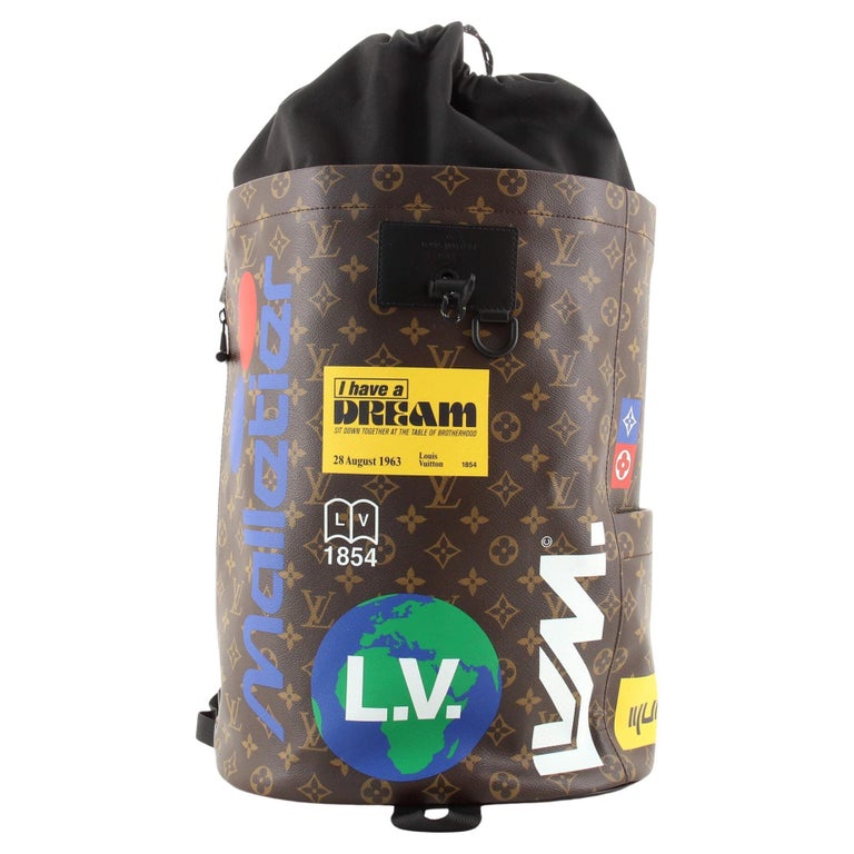 Louis Vuitton Chalk Backpack Limited Edition Logo Story Monogram Canvas ...