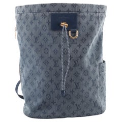 Authenticated Used Louis Vuitton LOUIS VUITTON Monogram Denim Sack Add GM  Backpack Rucksack Blue M95056 Sac A Dos 
