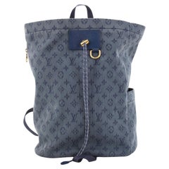 Shop Louis Vuitton Monogram Unisex Canvas Denim A4 Logo Washed denim  Backpacks (M22534) by nordsud