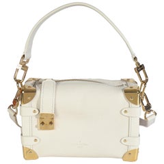 Louis Vuitton Chalk Genarbtes Kalbsleder Side Trunk PM