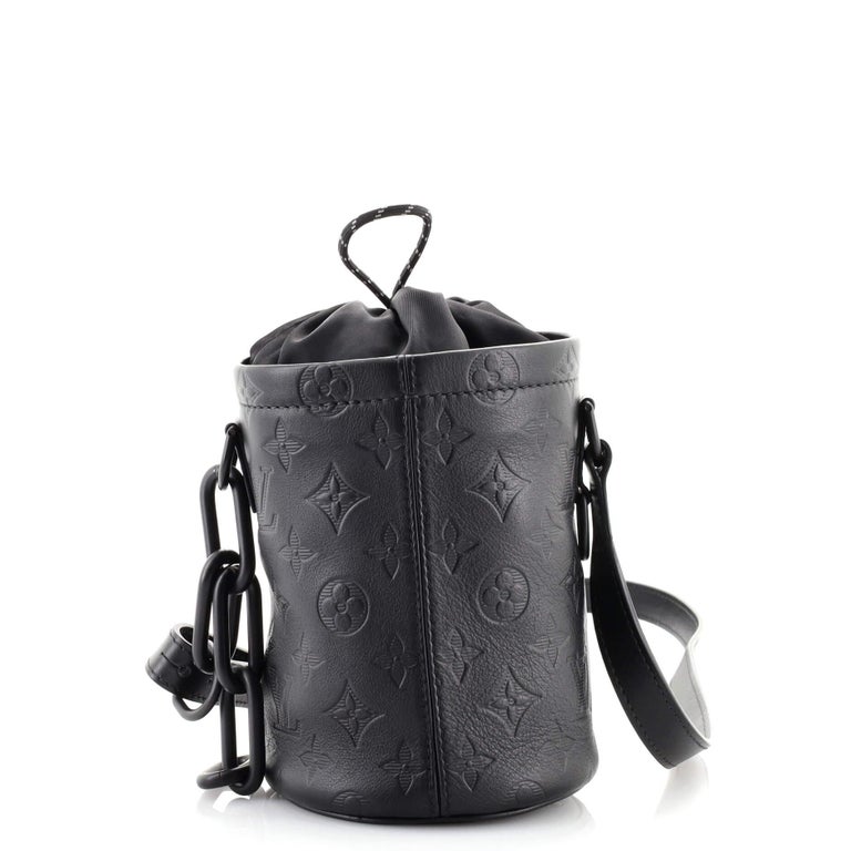 Louis Vuitton Chalk Nano Bag Monogram Shadow Leather For Sale at 1stDibs