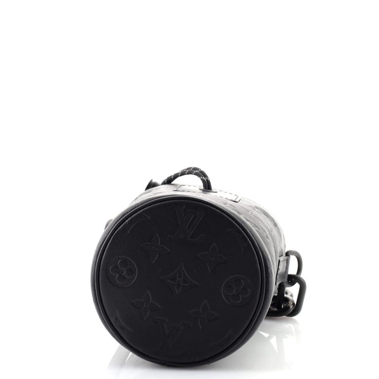 Louis Vuitton Chalk Nano Bag Monogram Shadow Leather For Sale at 1stDibs