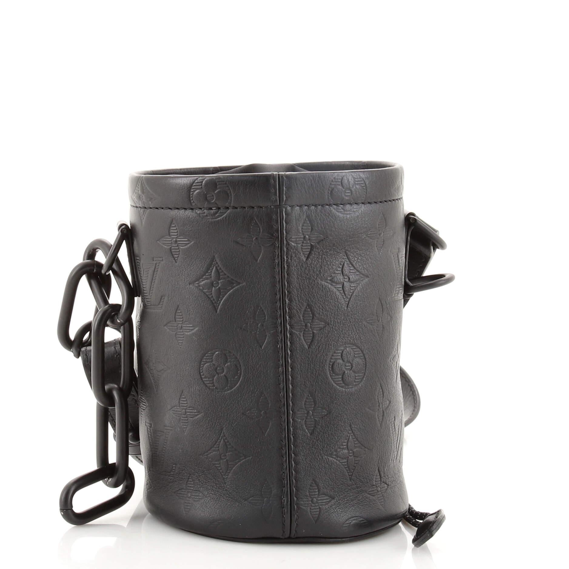 Women's or Men's Louis Vuitton Chalk Nano Bag Monogram Shadow Leather