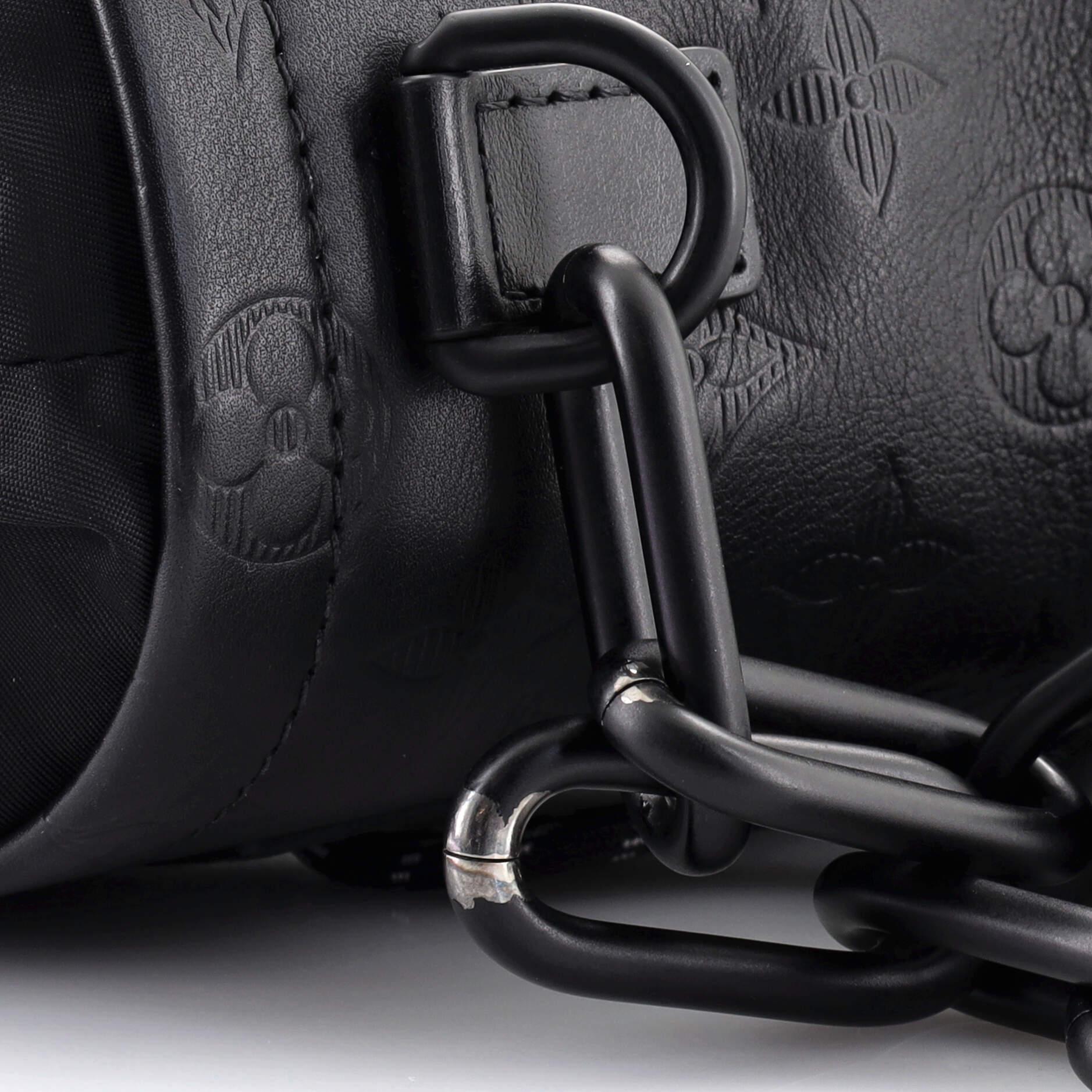 Black Louis Vuitton Chalk Nano Bag Monogram Shadow Leather