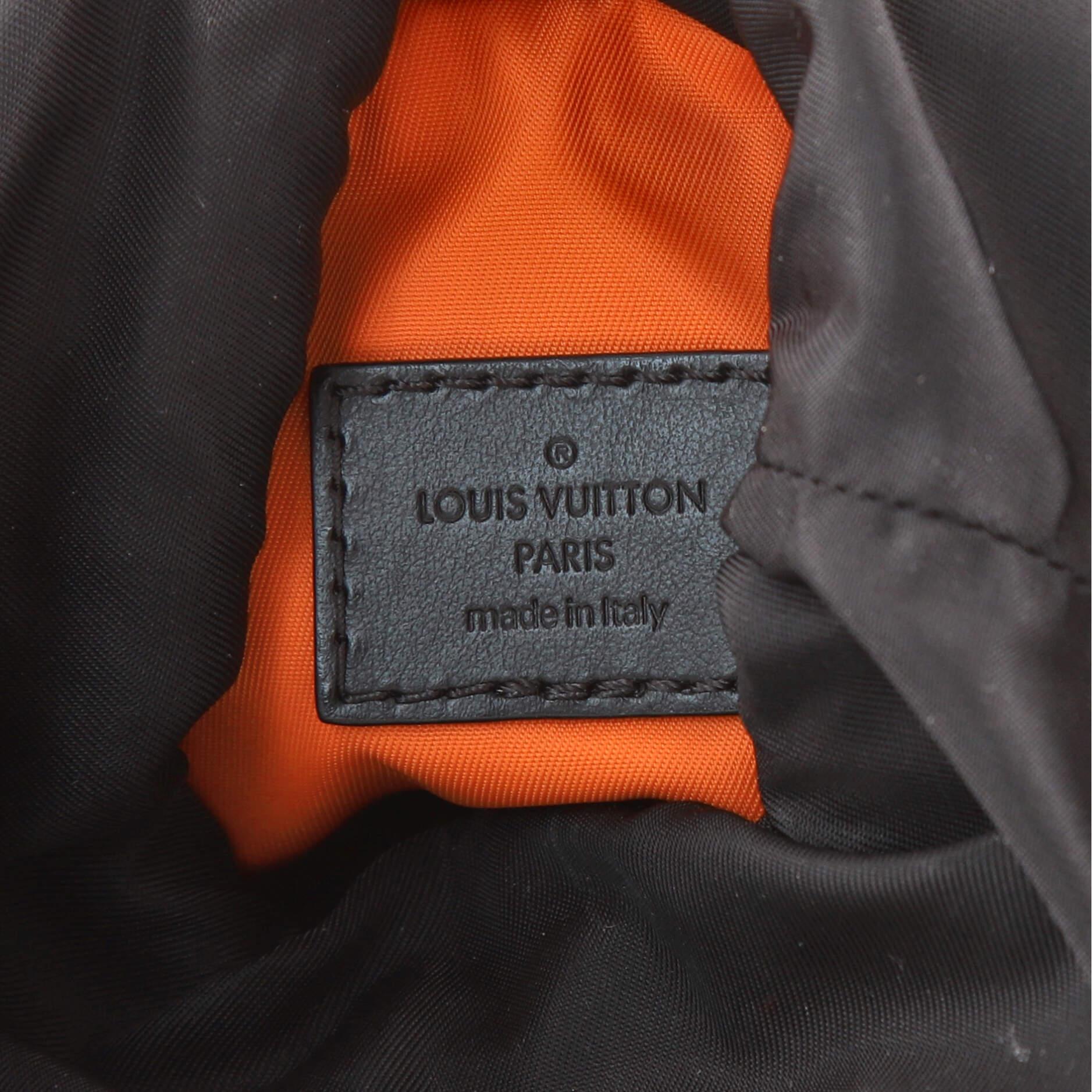 Louis Vuitton Chalk Nano Bag Monogram Shadow Leather In Good Condition In NY, NY