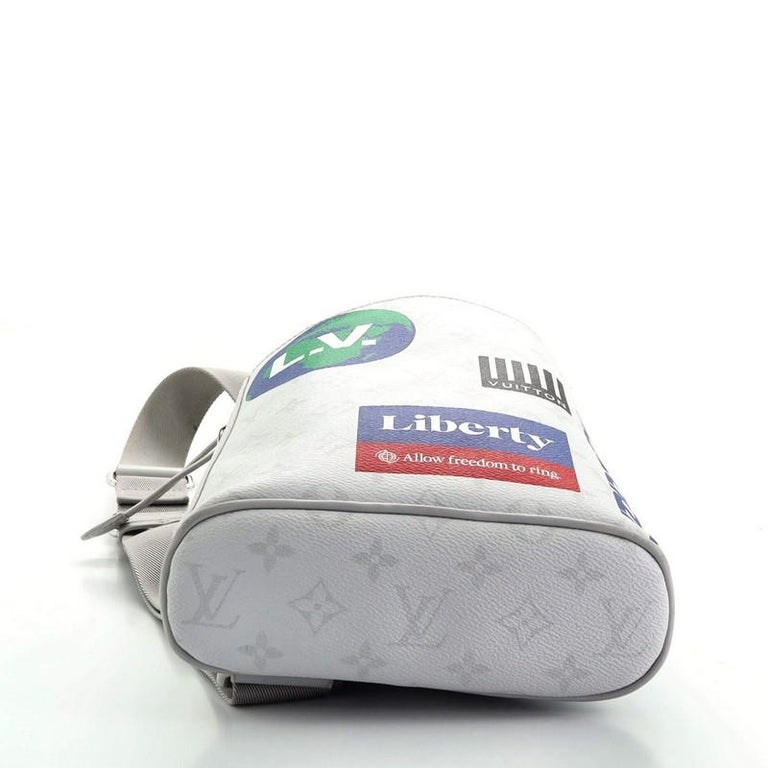 louis vuitton chalk backpack monogram logo story white Limited Edition Canvas Sling Bag (SH Louis Vuitton White Monogram Story
