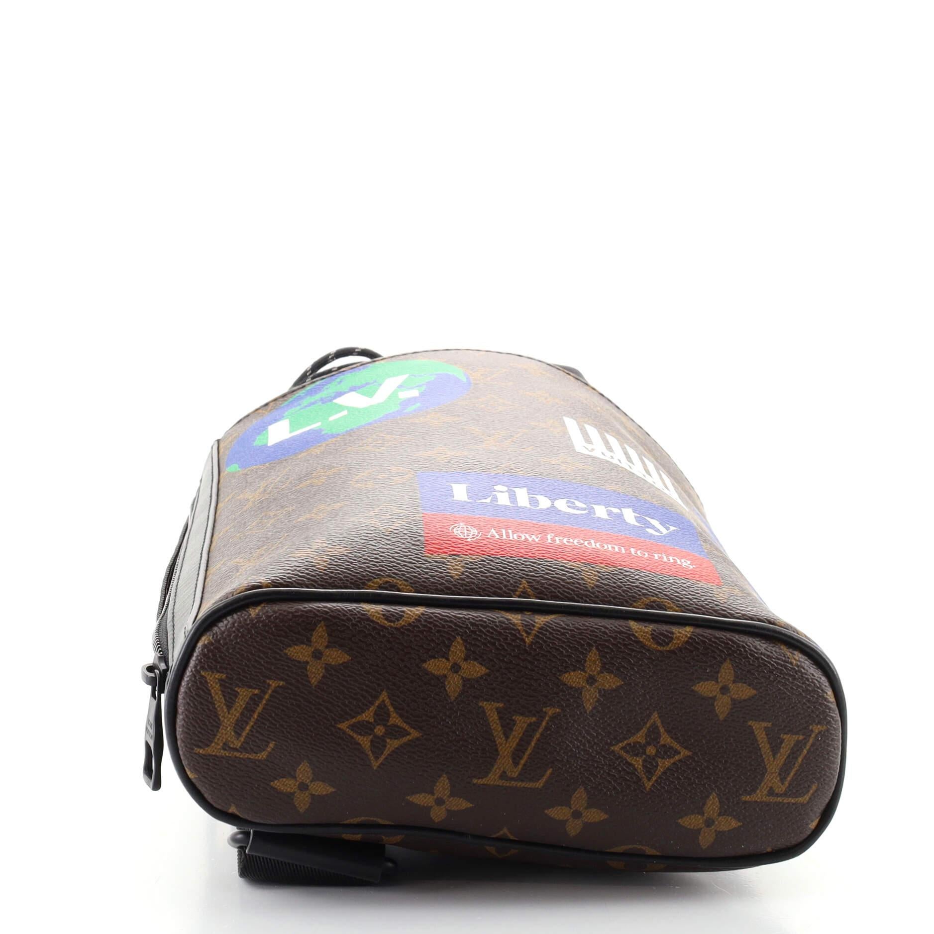Louis Vuitton Chalk Sling Bag Limited Edition Logo Story Monogram Canvas In Good Condition In NY, NY